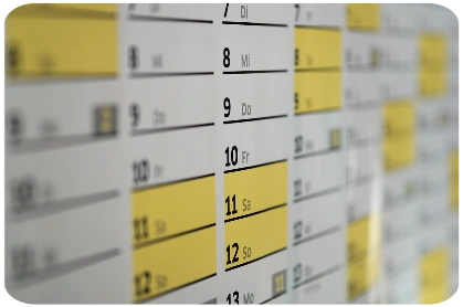 Reisekalender Termin buchen